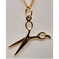 9 Carat Yellow Gold Hairdresser Scissors Charm
