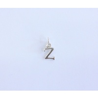 Sterling Silver Initial Z Charm or Pendant