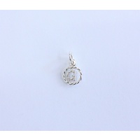 Sterling Silver Small Scroll Initial G Charm