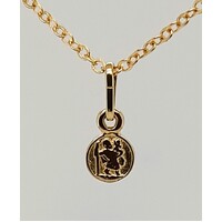 9 Carat Yellow Gold Mini St Christopher Pendant