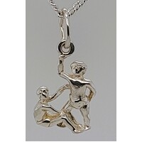Sterling Silver Zodiac Gemini Charm/Pendant