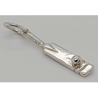 Sterling Silver Cricket Bat and Ball Charm/Pendant