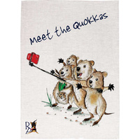 Jo Rothwell 'Meet the Quokkas' Cotton Tea Towel