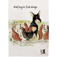 Jo Rothwell 'Waiting in the Wings' Cotton Tea Towel
