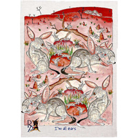 Jo Rothwell 'I'm All Ears' Cotton Tea Towel