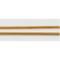 9 Carat Yellow Gold Italian Snake/Serpent Link 40cm Chain