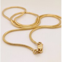 9 Carat Yellow Gold Italian Snake/Serpentine 45cm Chain