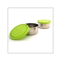 Medium Round Stainless Steel Container - Lime