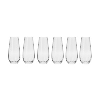 Harmony Set of 6 Stemless 230ml Champagne Flutes
