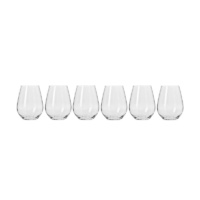 Harmony Set of 6 Stemless 400ml White Wine Glasses