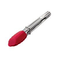 Maxwell & Williams 18cm Mini Red Silicone Tip Grabber Tongs