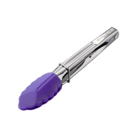 Maxwell & Williams 18cm Mini Purple Silicone Tip Grabber Tongs