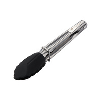 Maxwell & Williams 18cm Mini Black Silicone Tip Grabber Tongs