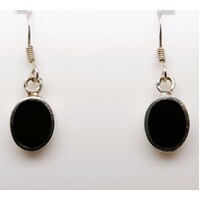 Sterling Silver Black Onyx Drop Earrings - CLEARANCE