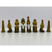 Painted Resin Egyptian Chess Pieces - CLEARANCE