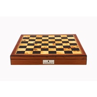 40cm Walnut Finish Chess Box with Compartments