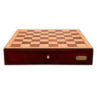 Dal Rossi Italy Shiny Walnut Finish Chess Box Only 44cm (18") with Drawers