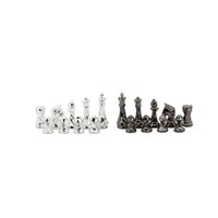 Diamond Cut Titanium & Silver Finish Chessmen