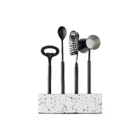 Cocktail & Co. Royce Black/Terrazzo 4 Piece Bar Tool Set
