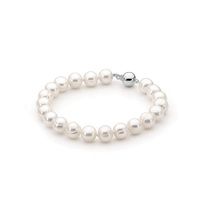 Circle 8-9mm Freshwater Pearl 19cm Bracelet with Sterling Silver Clasp