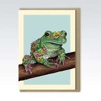Marini Ferlazzo Green Tree Frog Bushwalk Greeting Card