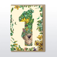 Marini Ferlazzo Age 1 Wombat Birthday Card