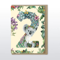 Marini Ferlazzo Age 2 Koala Birthday Card