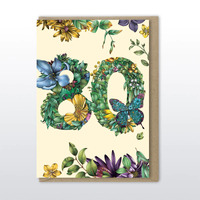 Marini Ferlazzo Age 80 Ulysses Butterfly Birthday Card
