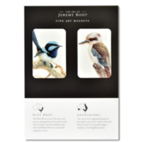 Australian Wren & Kookaburra Fine Art Magnet Pair