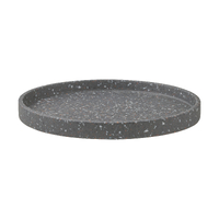 Livvi Charcoal 36cm Round Terrazzo Serving Tray