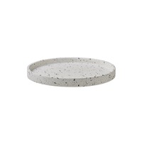 Livvi White 26cm Round Terrazzo Serving Tray