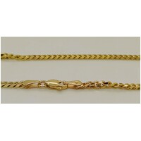 9 Carat Yellow Gold Diamond Cut Curb Bracelet