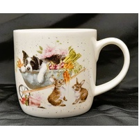 Royal Worcester Wrendale Designs 310ml 'Sleeping on The Job' Cat/Dog Mug