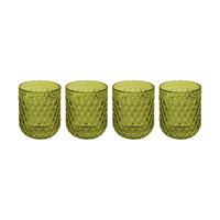 Casa Domani Caterina Set of 4 Green DOF Glasses