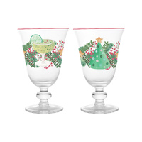 Maxwell & Williams Set of 2 Tis The Season 320ml Wine Glasses
