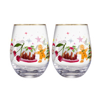 Maxwell & Williams Fa La La Pair of Stemless Glasses