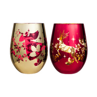 Maxwell & Williams White Christmas 2026 Pair of Metallic Stemless Glasses