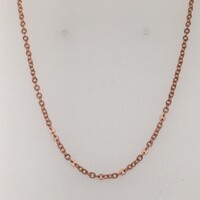 9 Carat Rose Gold Cable Link 45cm Chain