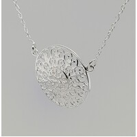 Sterling Silver Filigree Disc Pendant