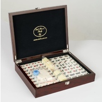 Mahjong Set with 30cm Mahogany Finish Case