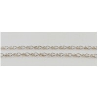 Sterling Silver 1.9mm Wide 50cm Oval Figaro Link Chain