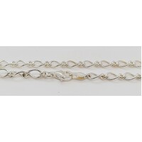 Sterling Silver 3.4mm Wide 50cm Oval Figaro Link Chain