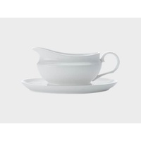 White Basics Gravy Boat & Saucer 550ml
