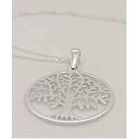 Sterling Silver Tree of Life Pendant - 24mm Diameter