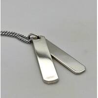 Sterling Silver Dog Tags Pendant - CLEARANCE