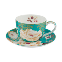 Maxwell & Williams 300ml Kimono Teal Cup & Saucer