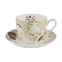 Maxwell & Williams 480ml Kimono White Breakfast Cup & Saucer