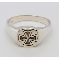 Sterling Silver Templar Cross Ring AUS Size W