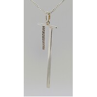 Sterling Silver Cubic Zirconia Drop Pendant