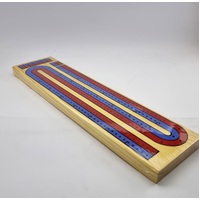 Coloured 2 Track Wooden Cribbage Board